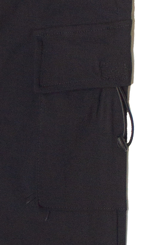 Black Twill Cargo Joggers