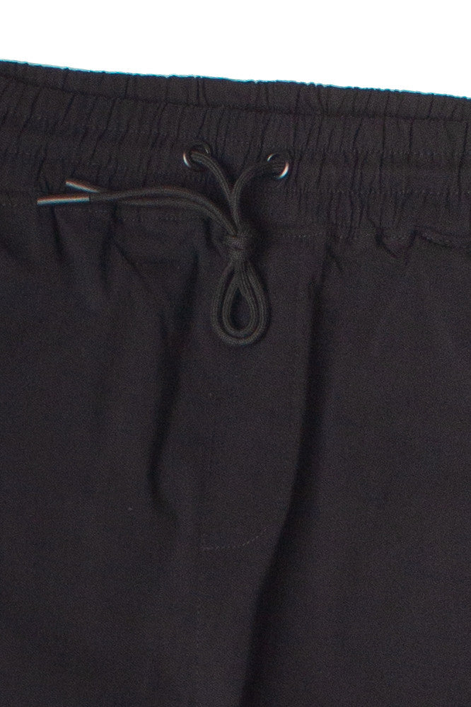 Black Twill Cargo Joggers