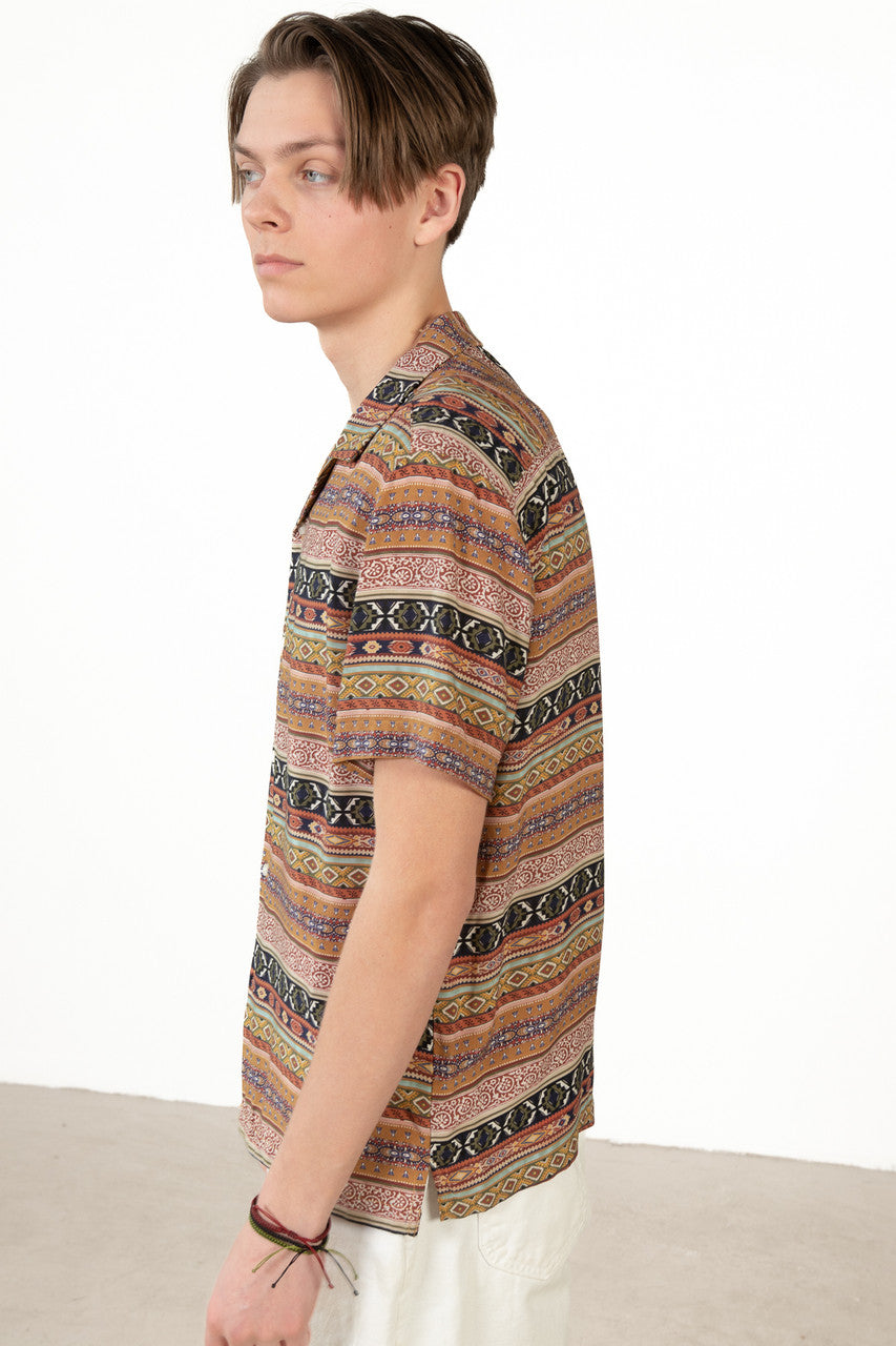 Blanket Stitch Button Up Shirt