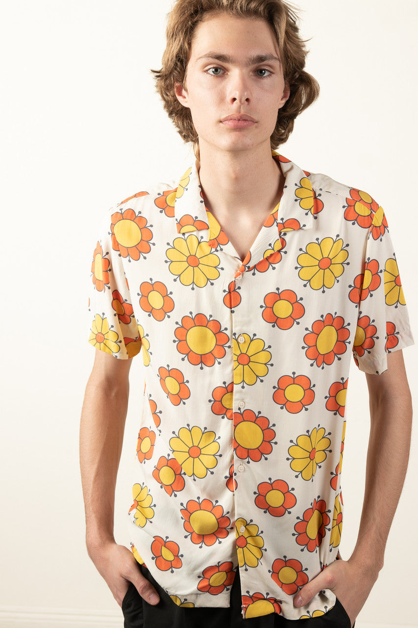 Groovy Floral Button Up Shirt