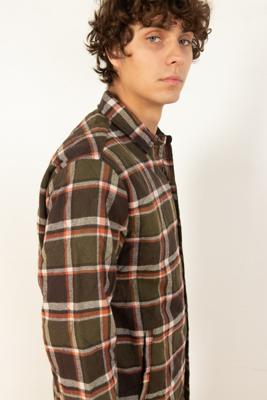 Olive Quilted Flannel