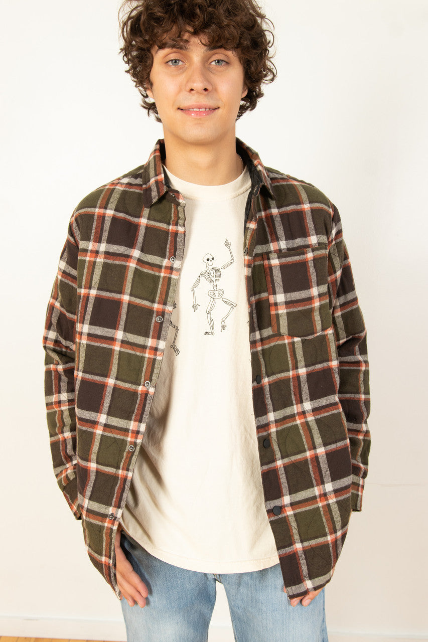 Olive Quilted Flannel