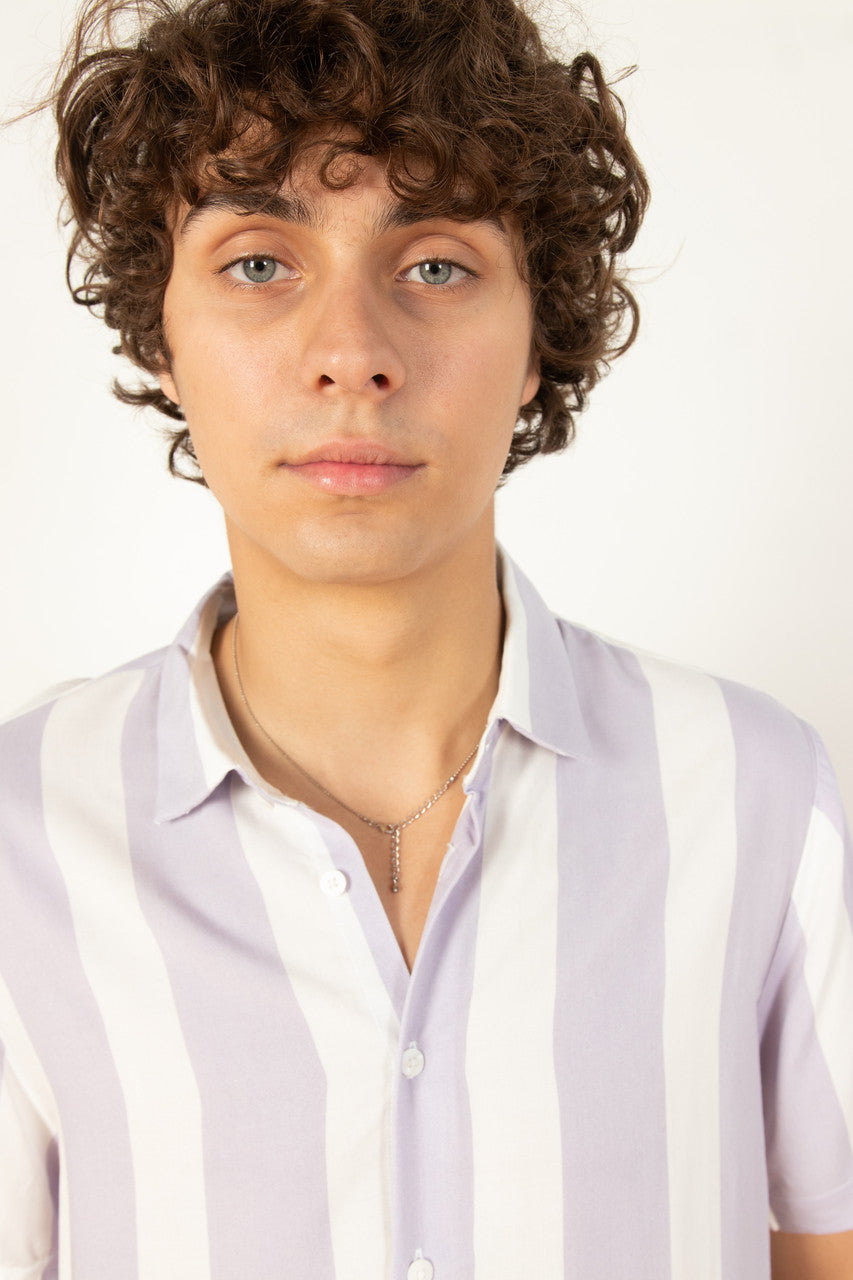 Lilac Stripe Woven Shirt