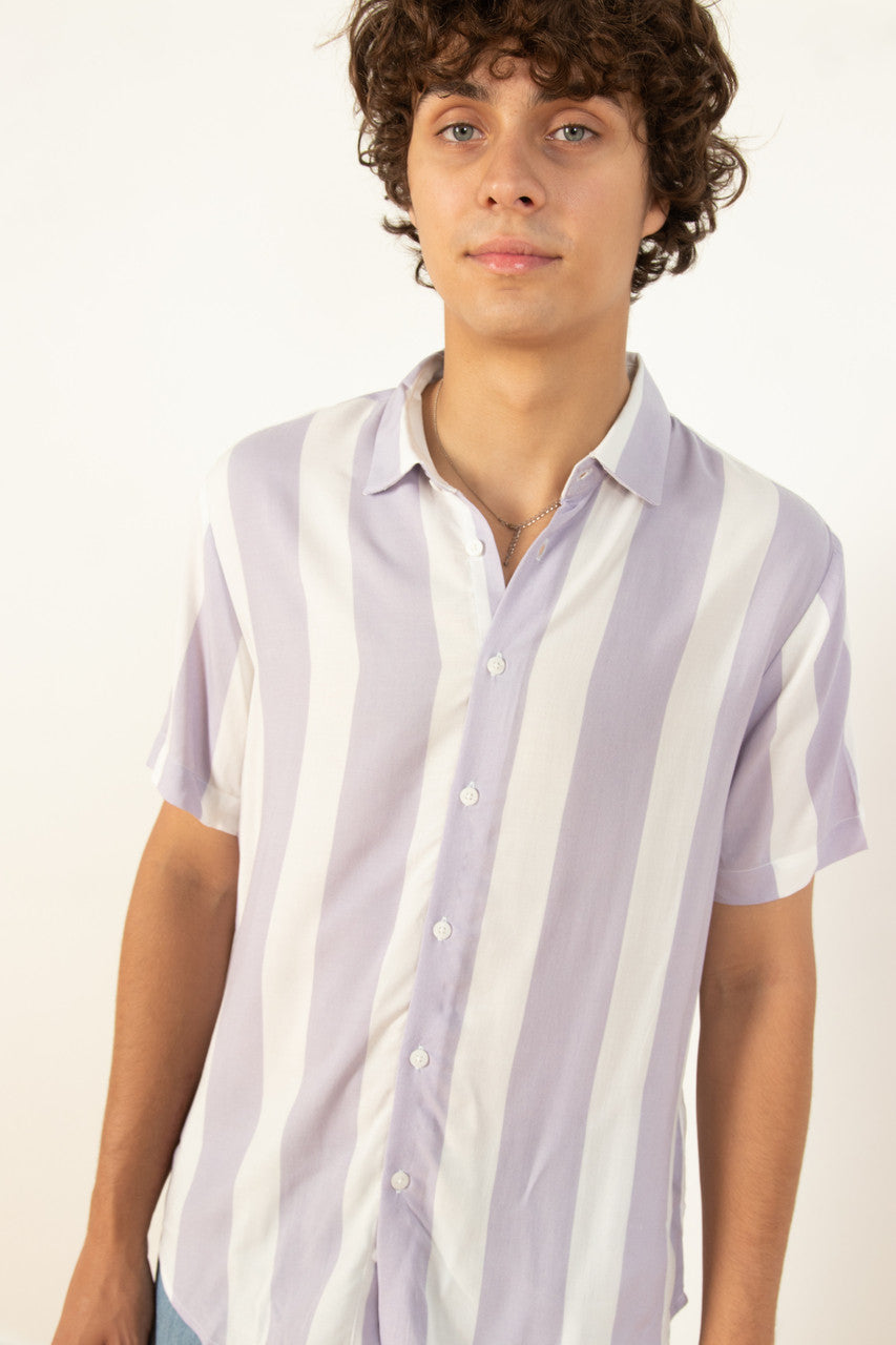 Lilac Stripe Woven Shirt