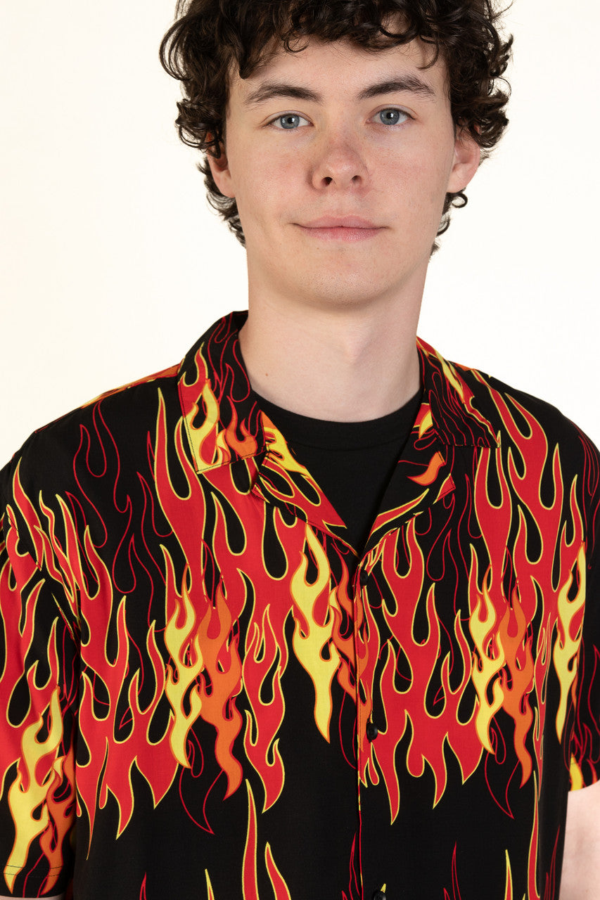 Y2K Flame Shirt