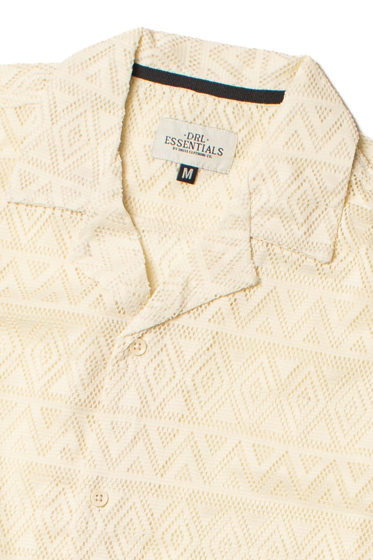 Polyester Triangle Pattern Lace Long Sleeve Shirt