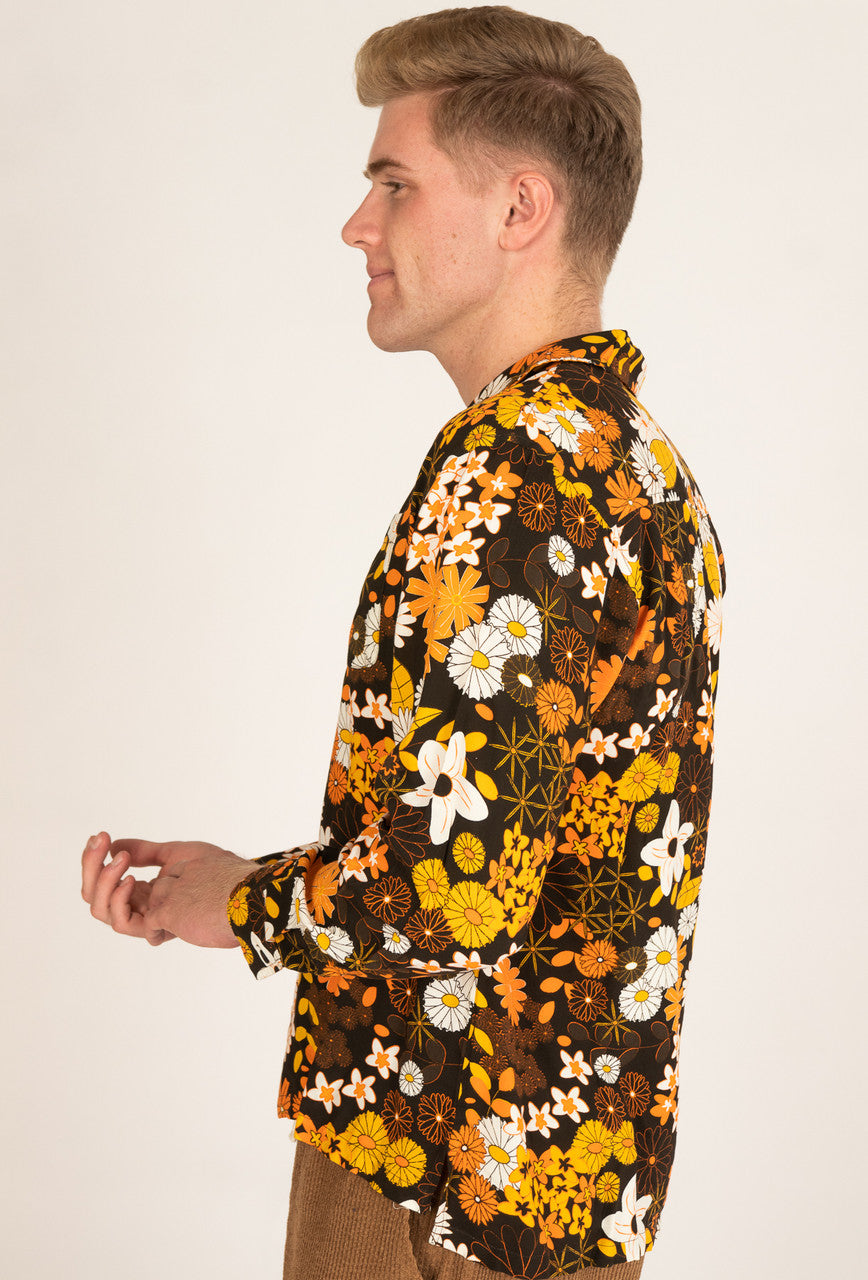 Throwback Floral Long Sleeve Button Up Shirt