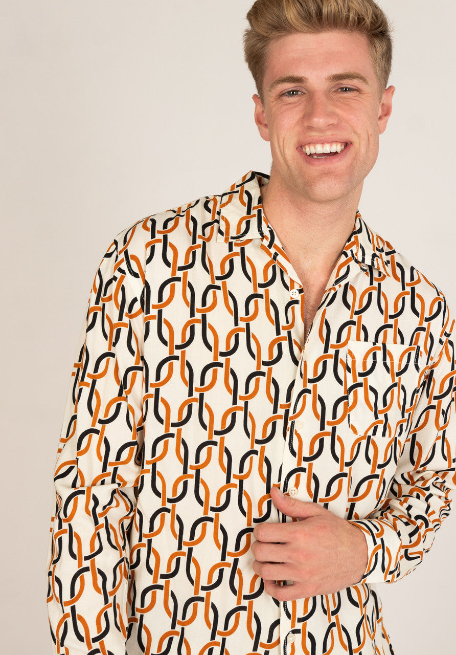 Chain Reaction Long Sleeve Button Up Shirt