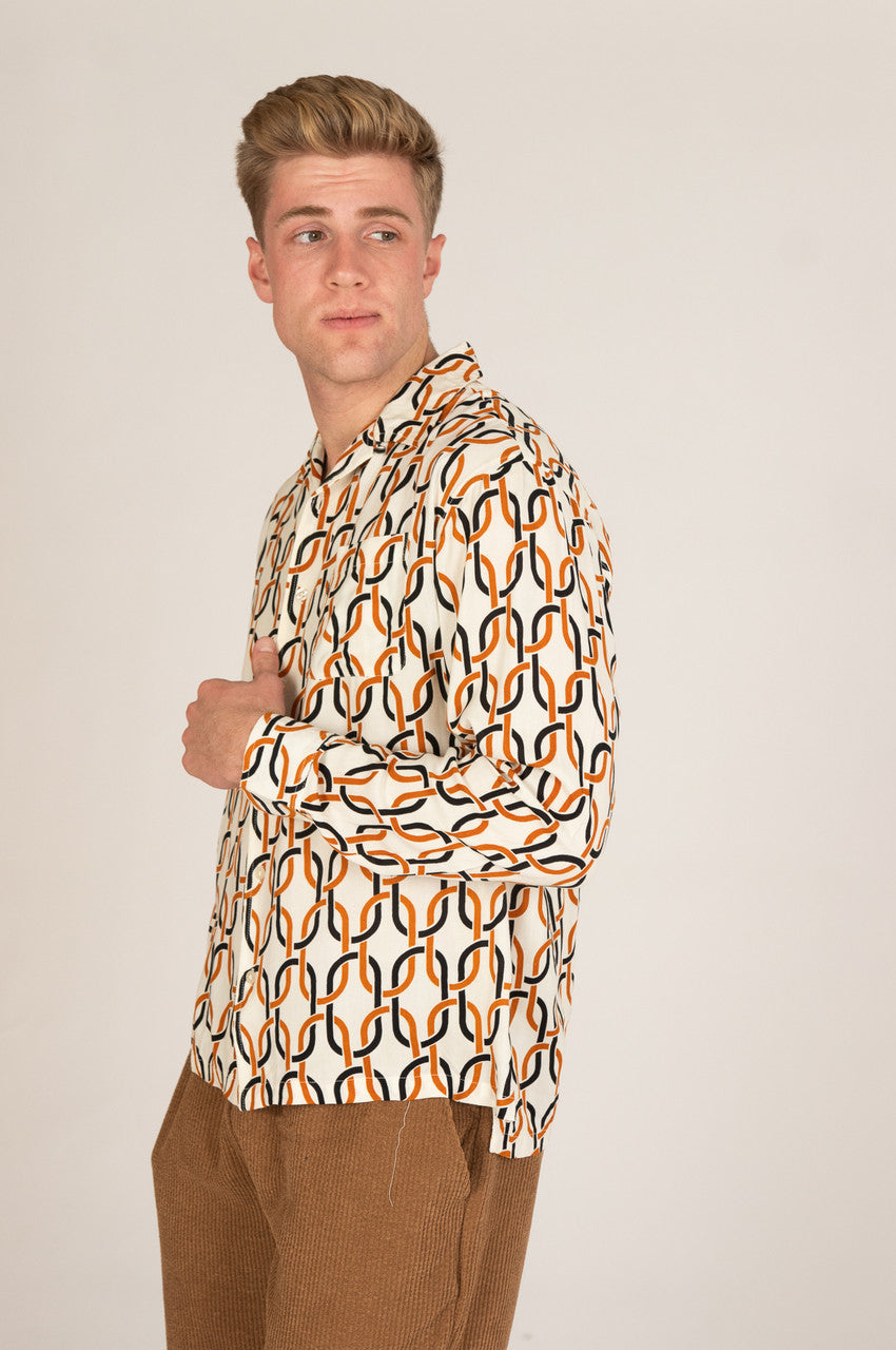 Chain Reaction Long Sleeve Button Up Shirt