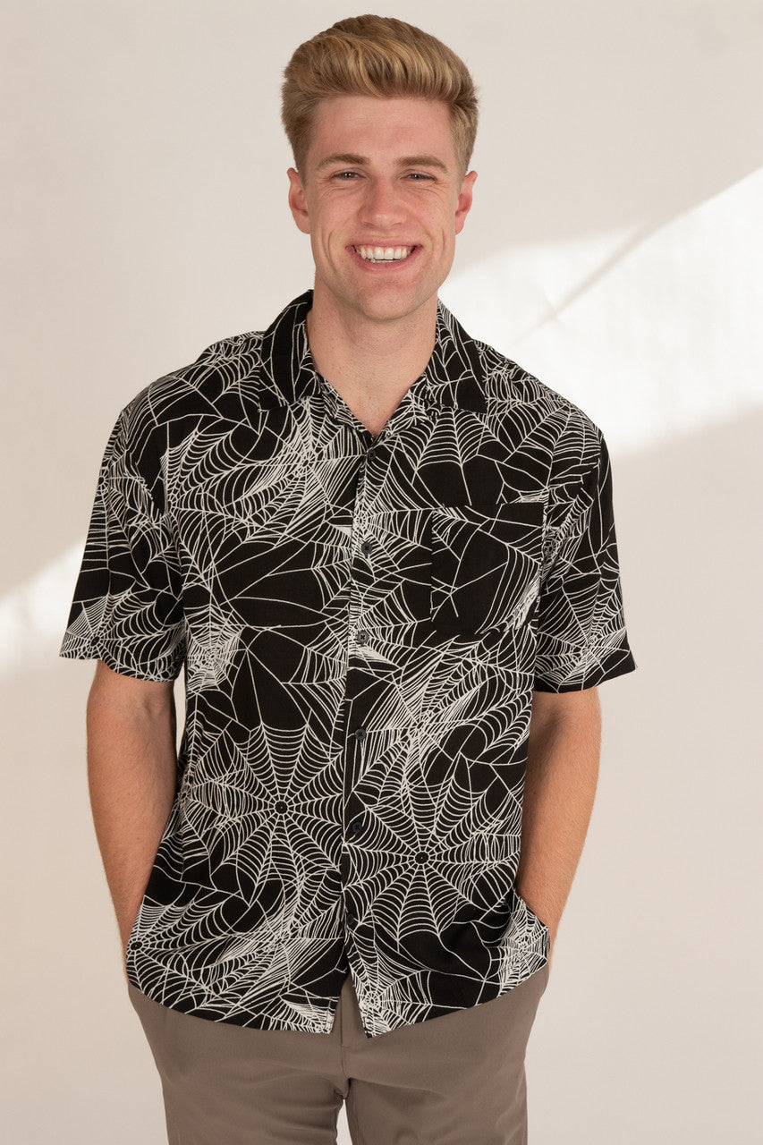 Spiderweb Button Up Shirt