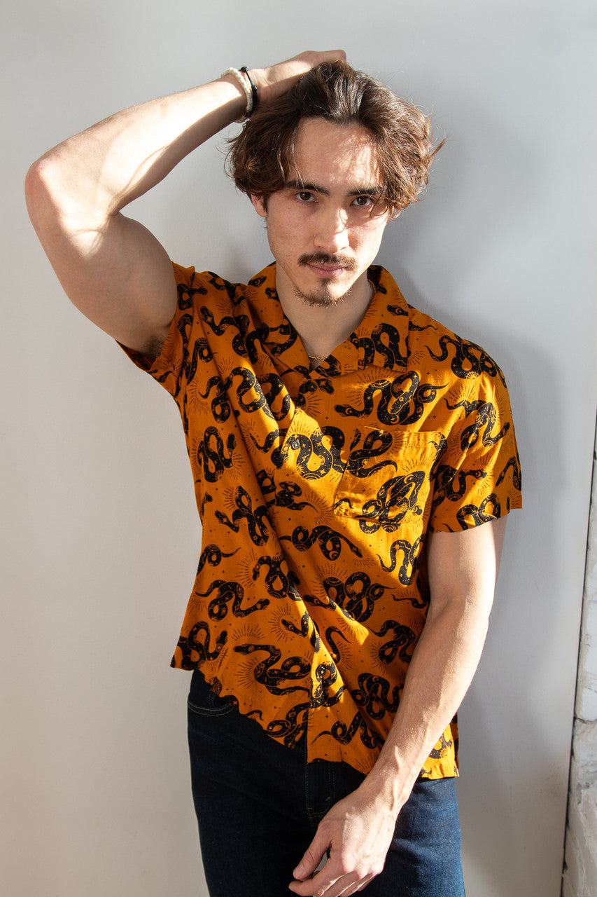 Celestial Snake Button Up Shirt
