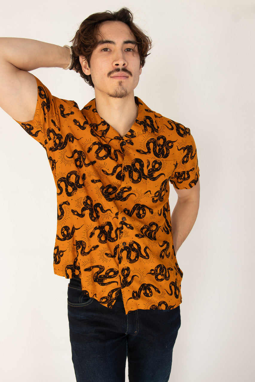 Celestial Snake Button Up Shirt