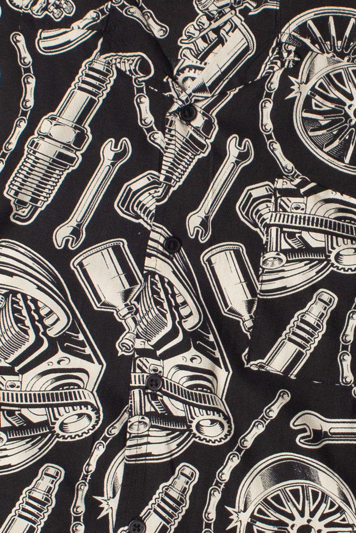 Start Your Engines Button Up Shirt