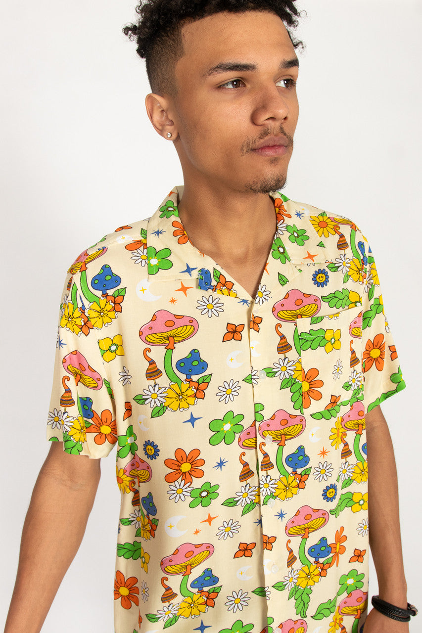 Mushroom Meadow Button Up Shirt
