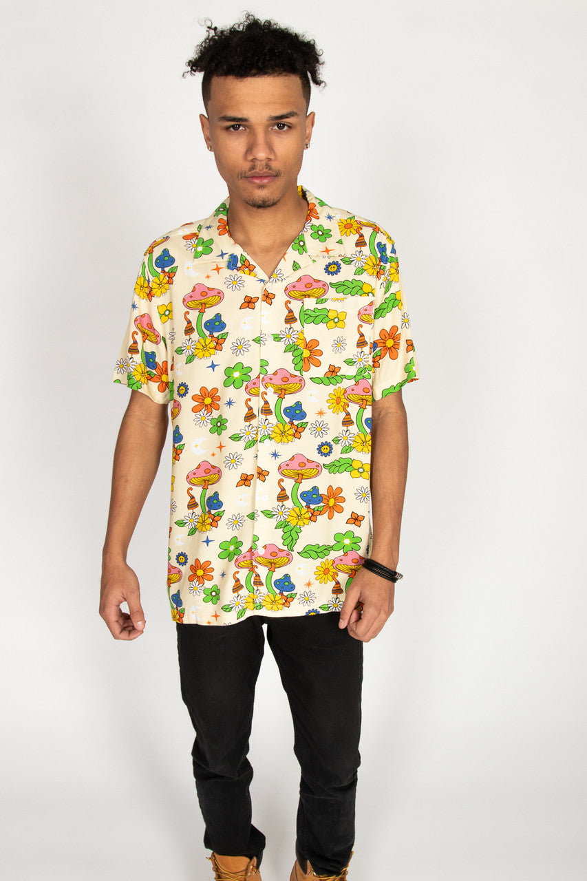 Mushroom Meadow Button Up Shirt