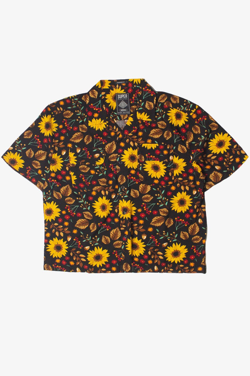 Sunflower Harvest Crop Fit Button Up Shirt