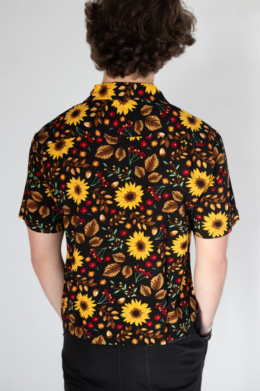 Sunflower Harvest Crop Fit Button Up Shirt