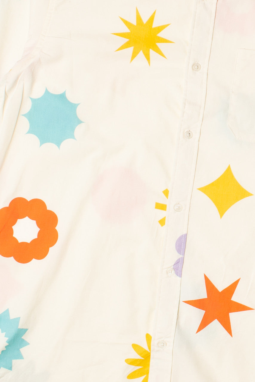 Sticker Sheet Long Sleeve Button Up Shirt