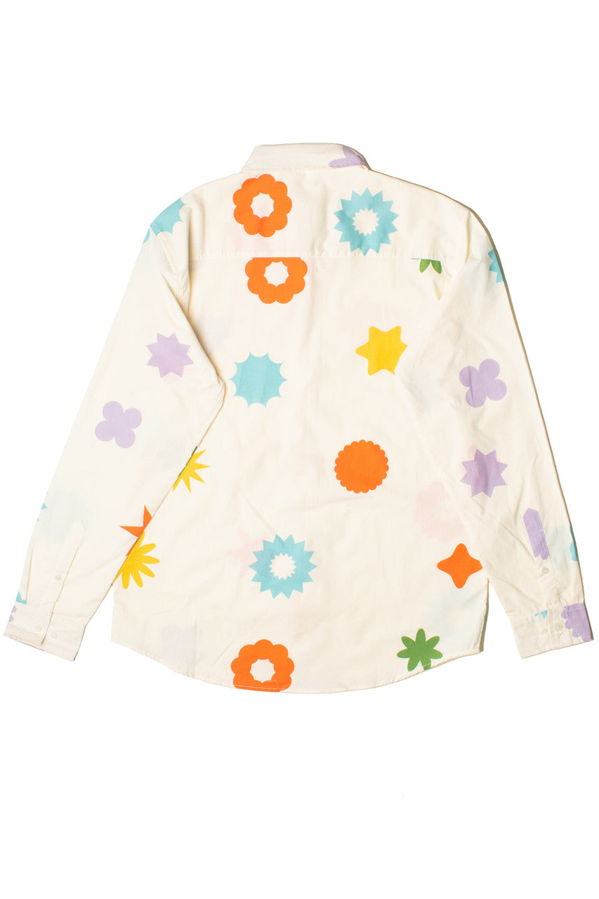 Sticker Sheet Long Sleeve Button Up Shirt