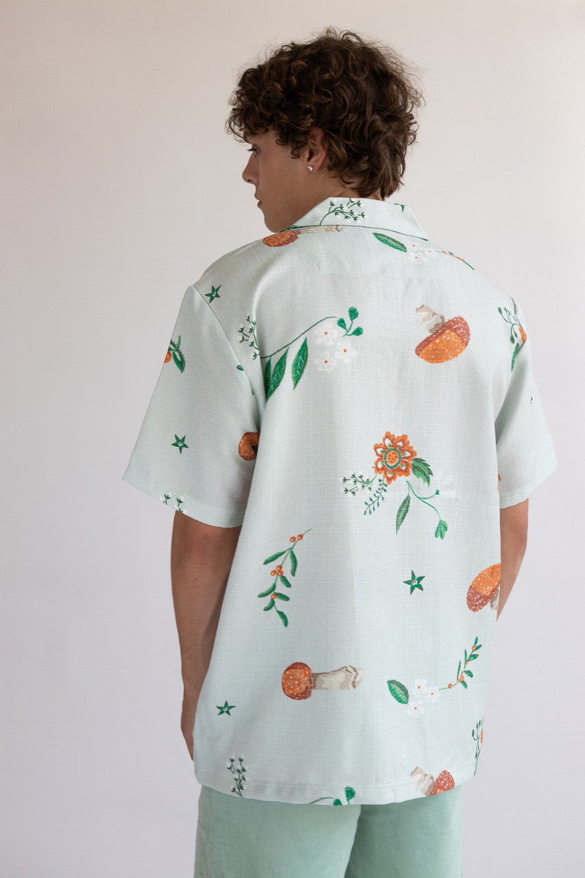 Floating Mushroom Button Shirt