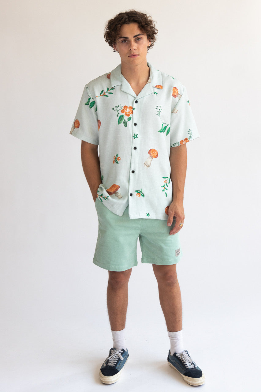 Floating Mushroom Button Shirt