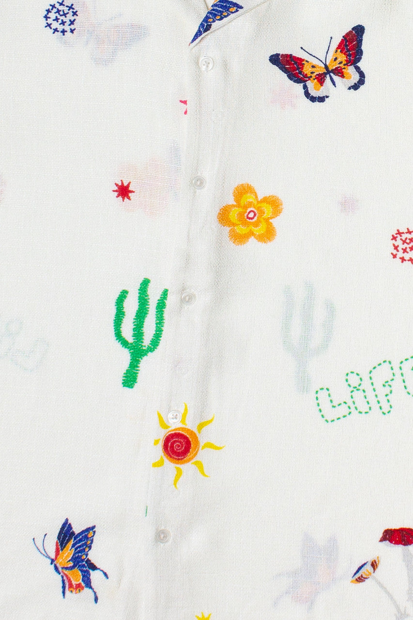 Summer Doodles Button Up Shirt