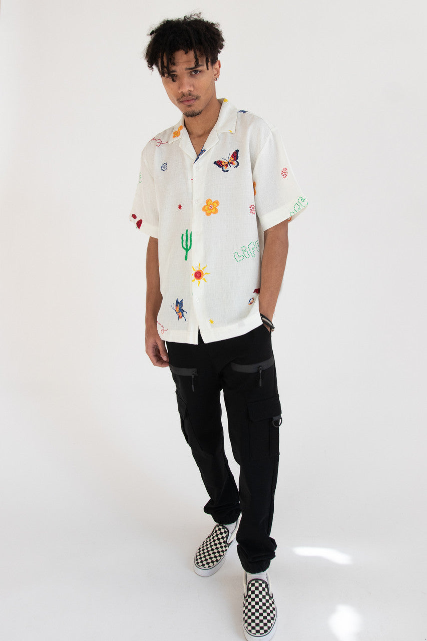 Summer Doodles Button Up Shirt