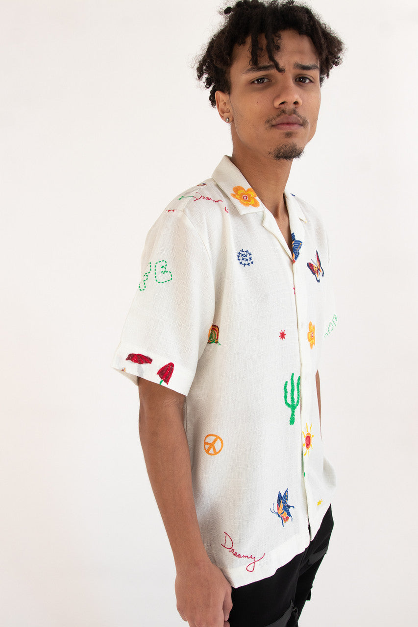 Summer Doodles Button Up Shirt