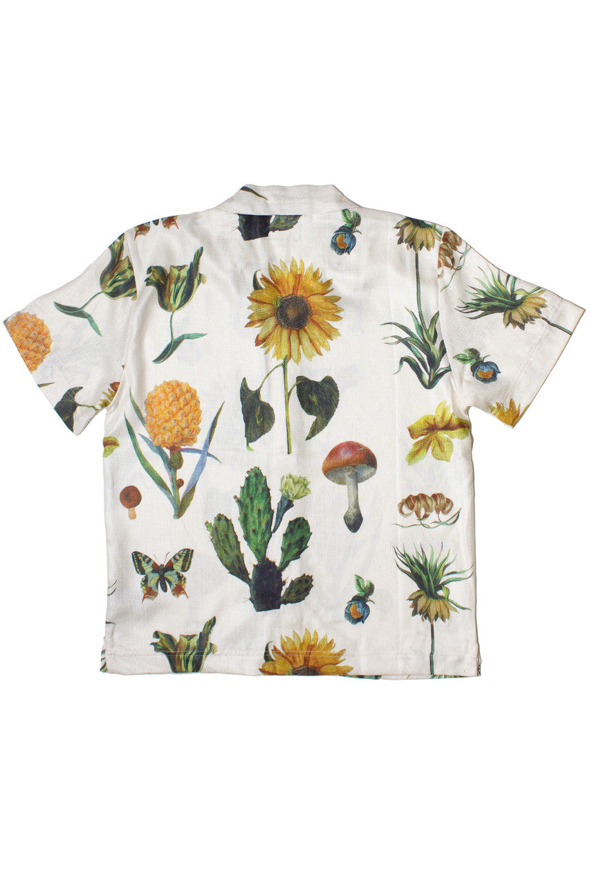 Vintage Botany Print Button Up Shirt