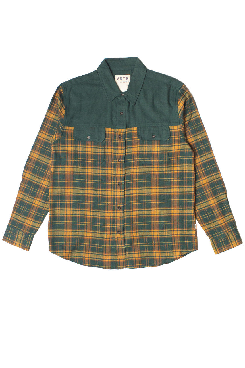 Forest Green Plaid Flannel Shirt