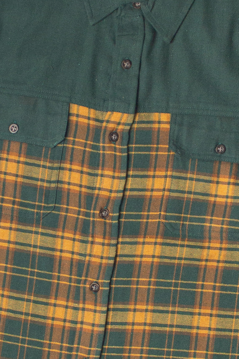 Forest Green Plaid Flannel Shirt