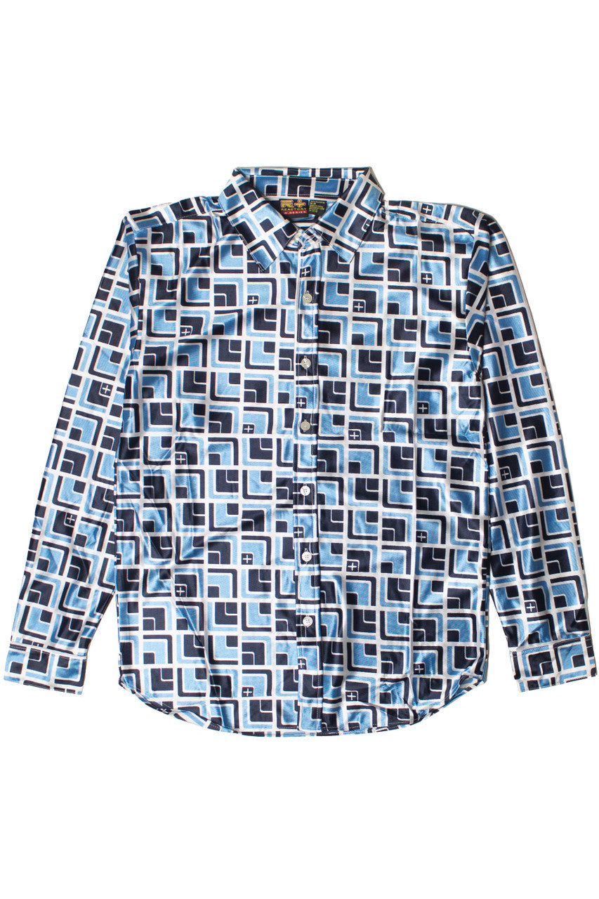 Mod 70's Square Long Sleeve Button Down Shirt