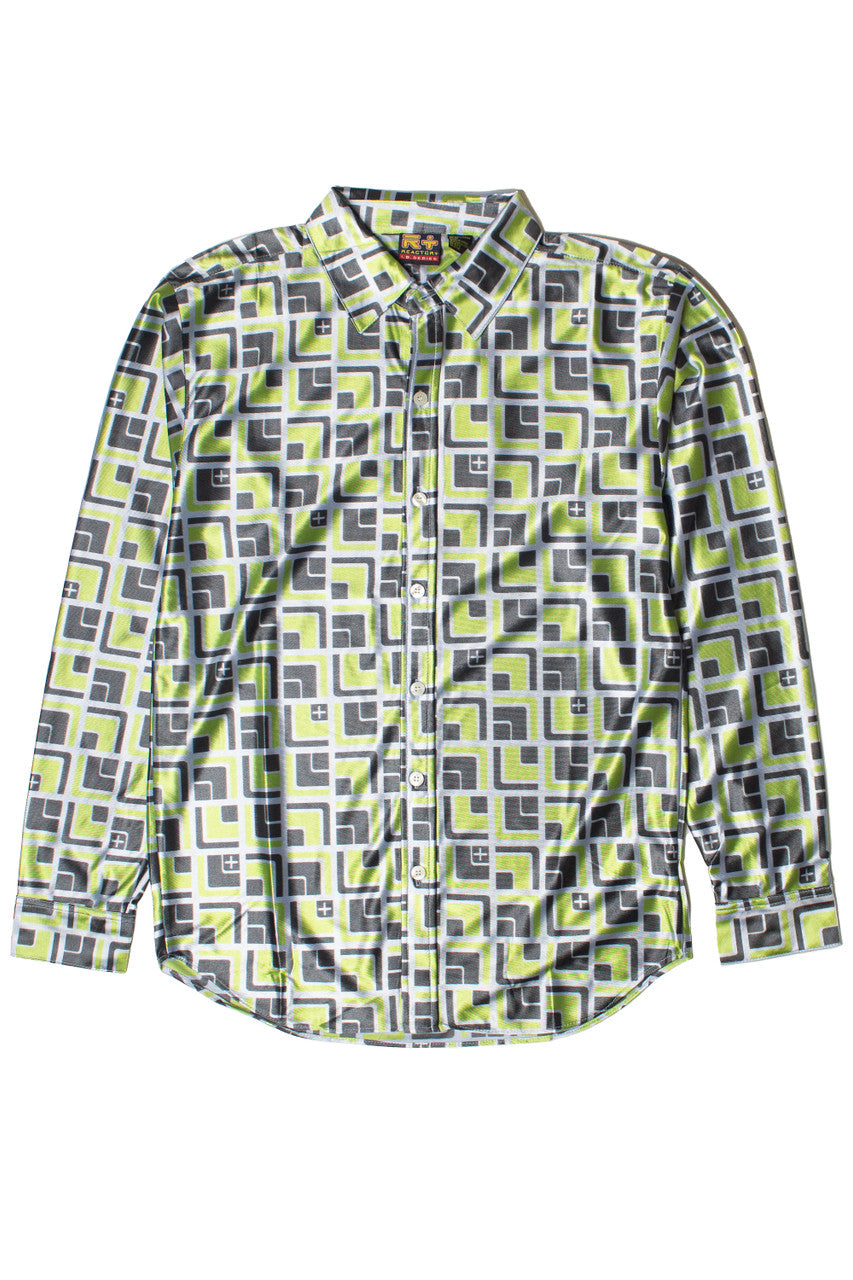 Mod 70's Square Long Sleeve Button Down Shirt