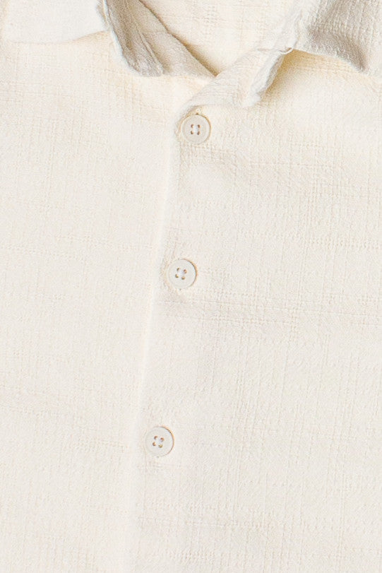 Alabaster Textured Button Up Shirt