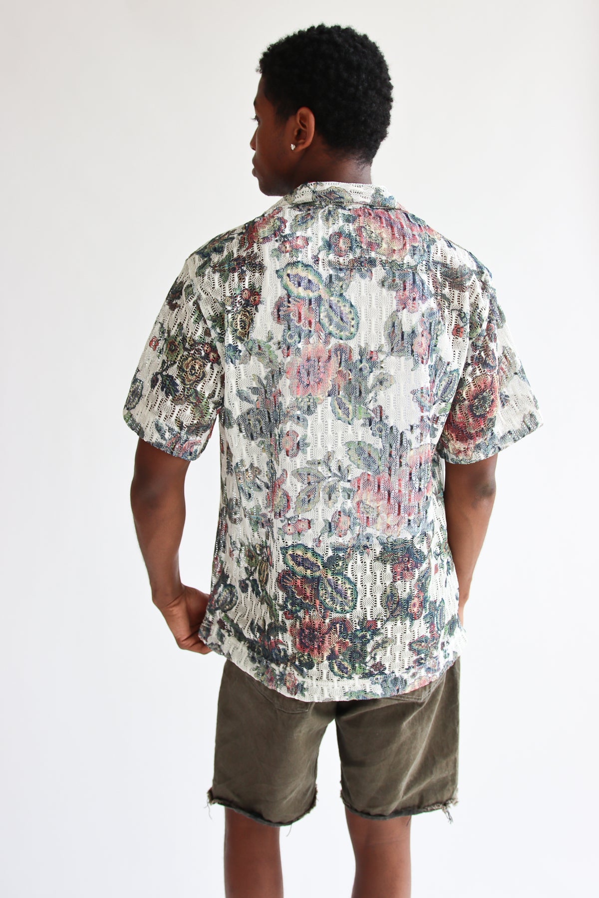 Printed Floral Button Up