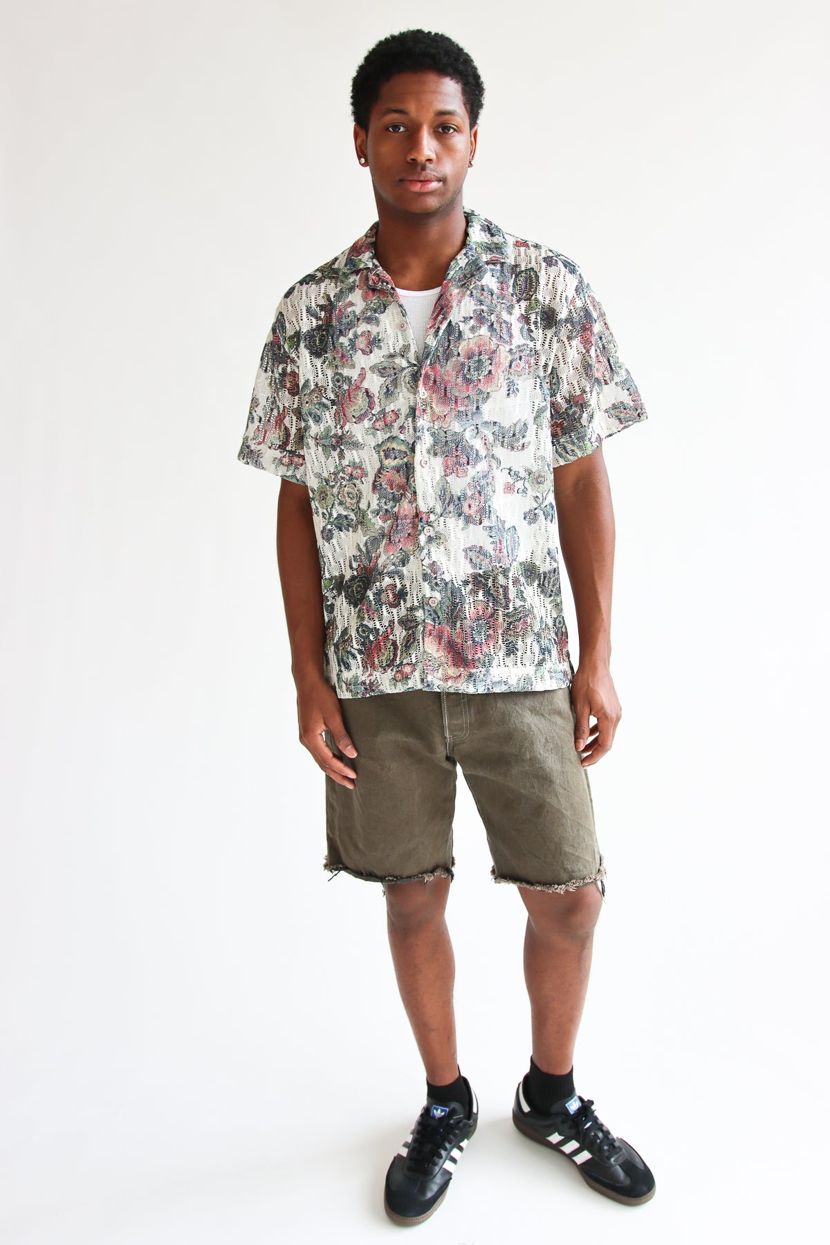 Printed Floral Button Up