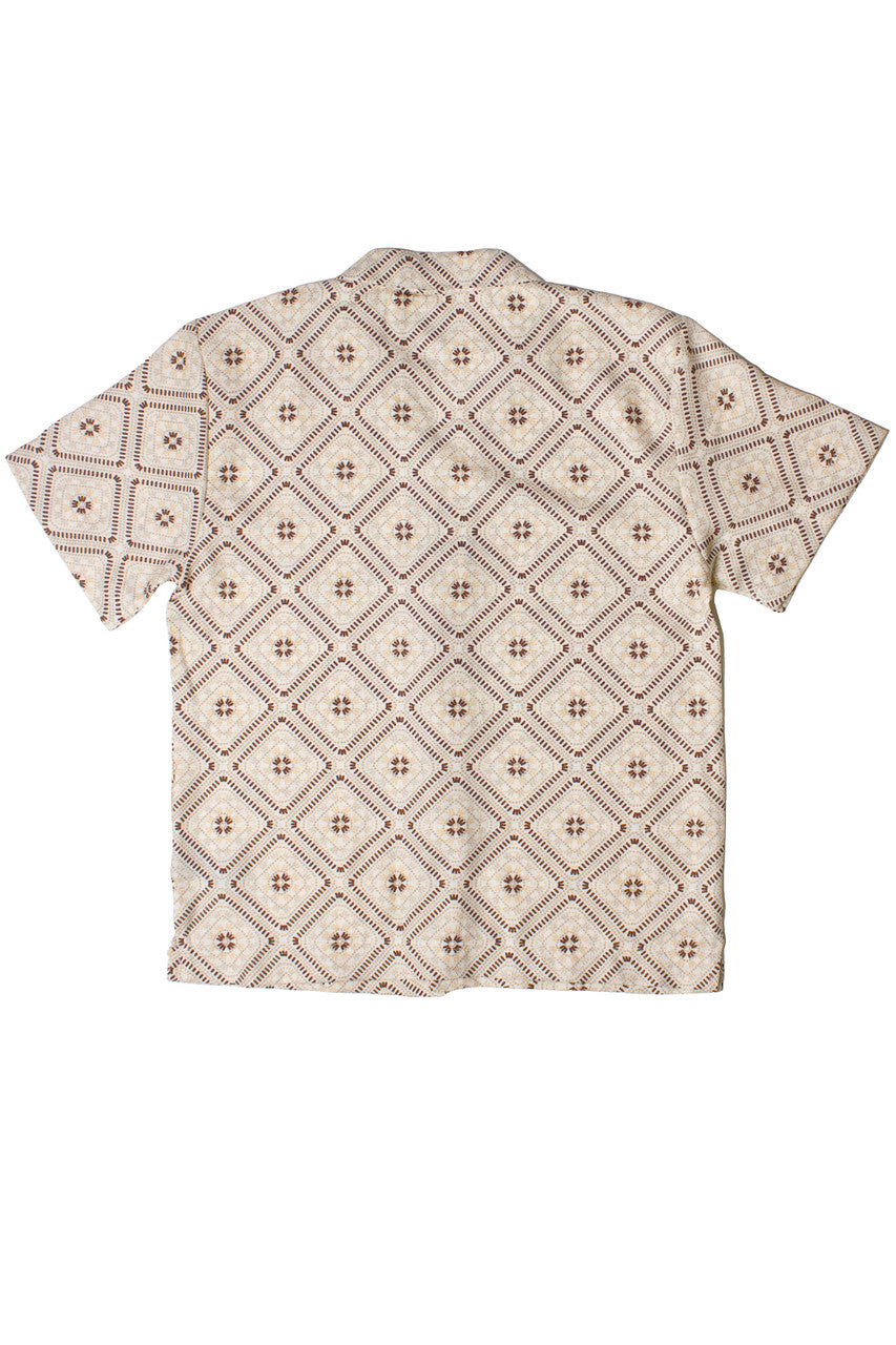 Granny Square Print Button Up Shirt