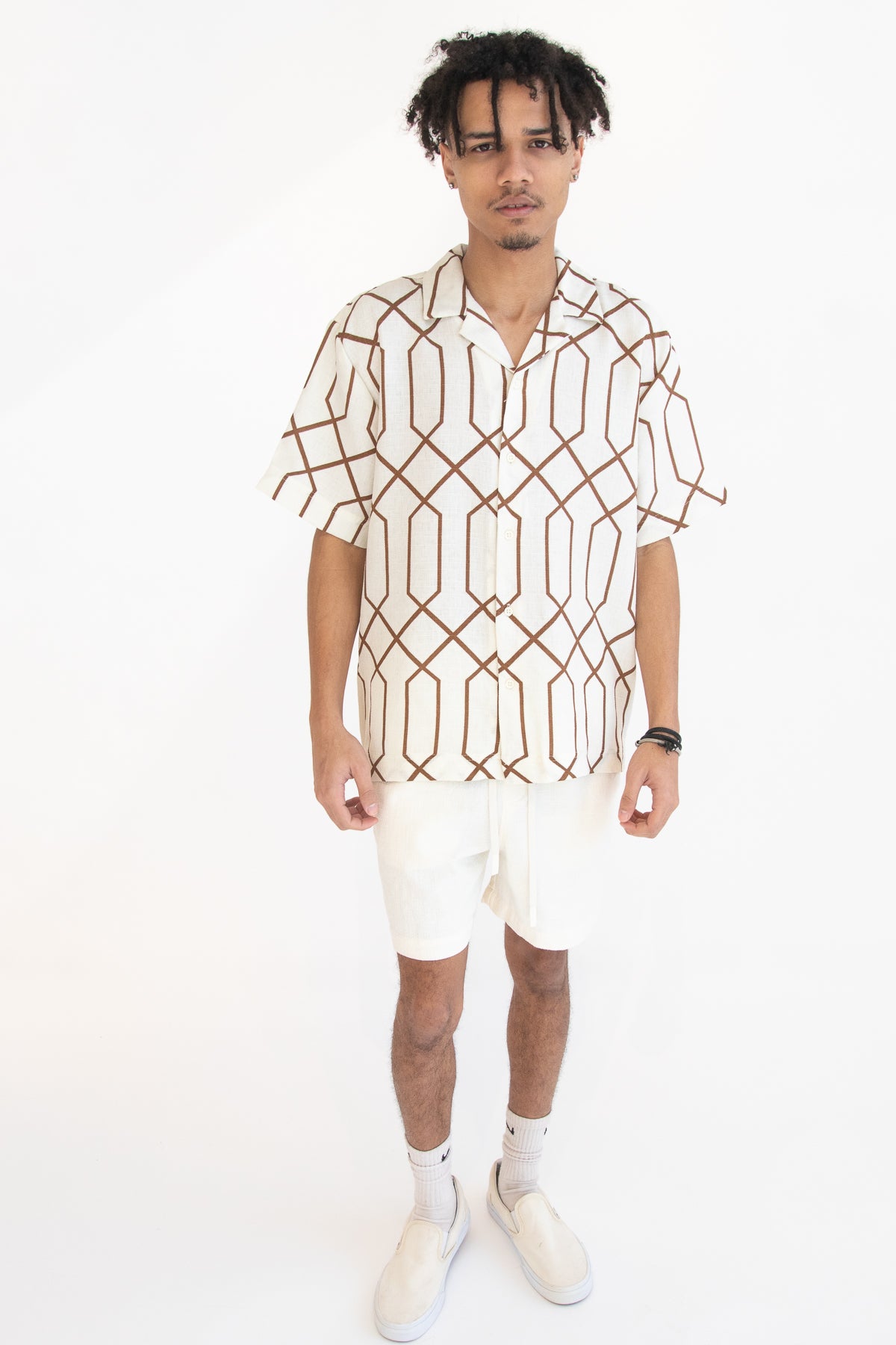Geometric Button Up