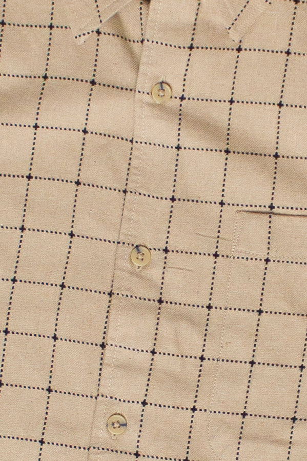 Grid Pattern Button Up Shirt