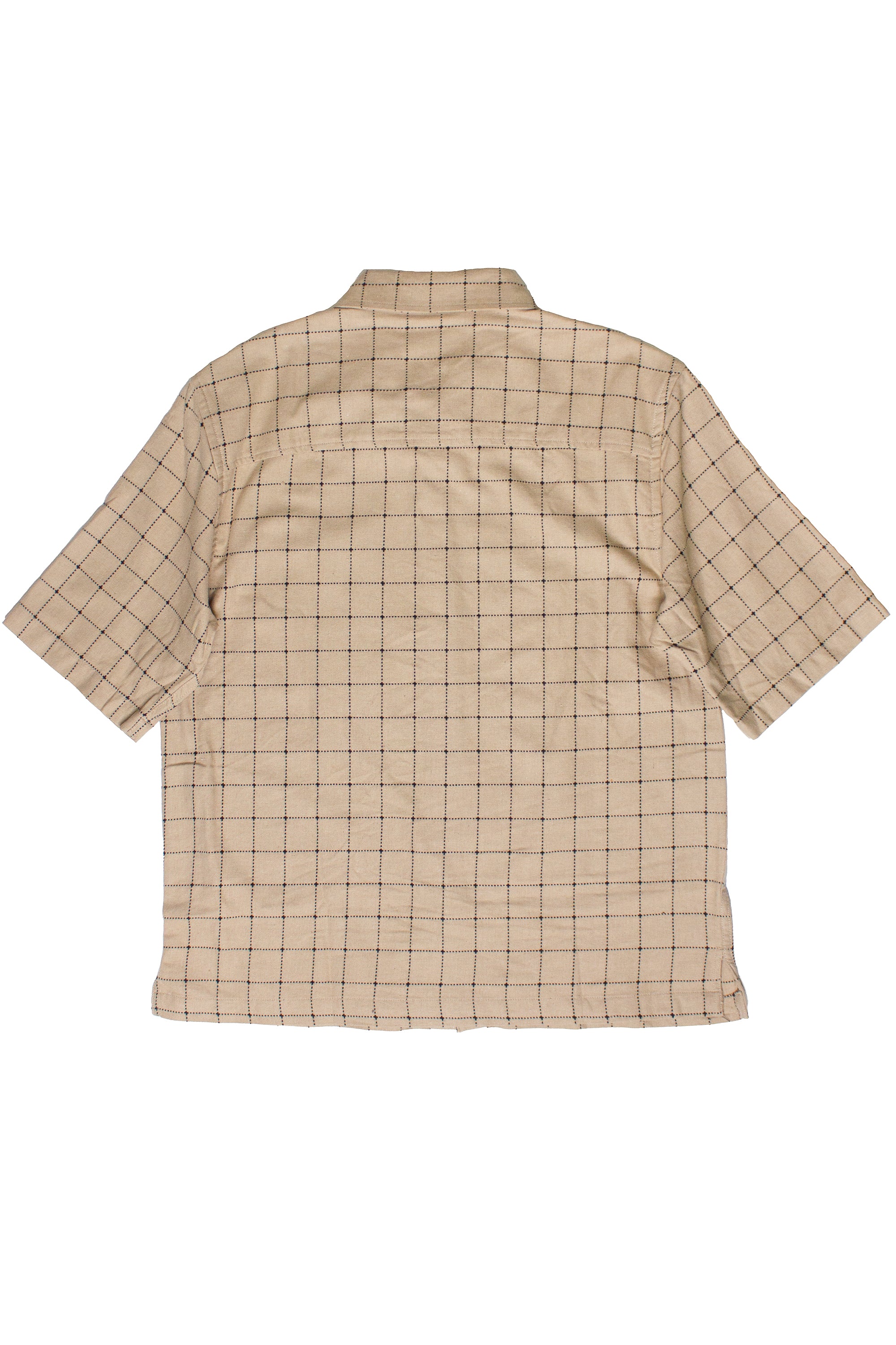 Grid Pattern Button Up Shirt