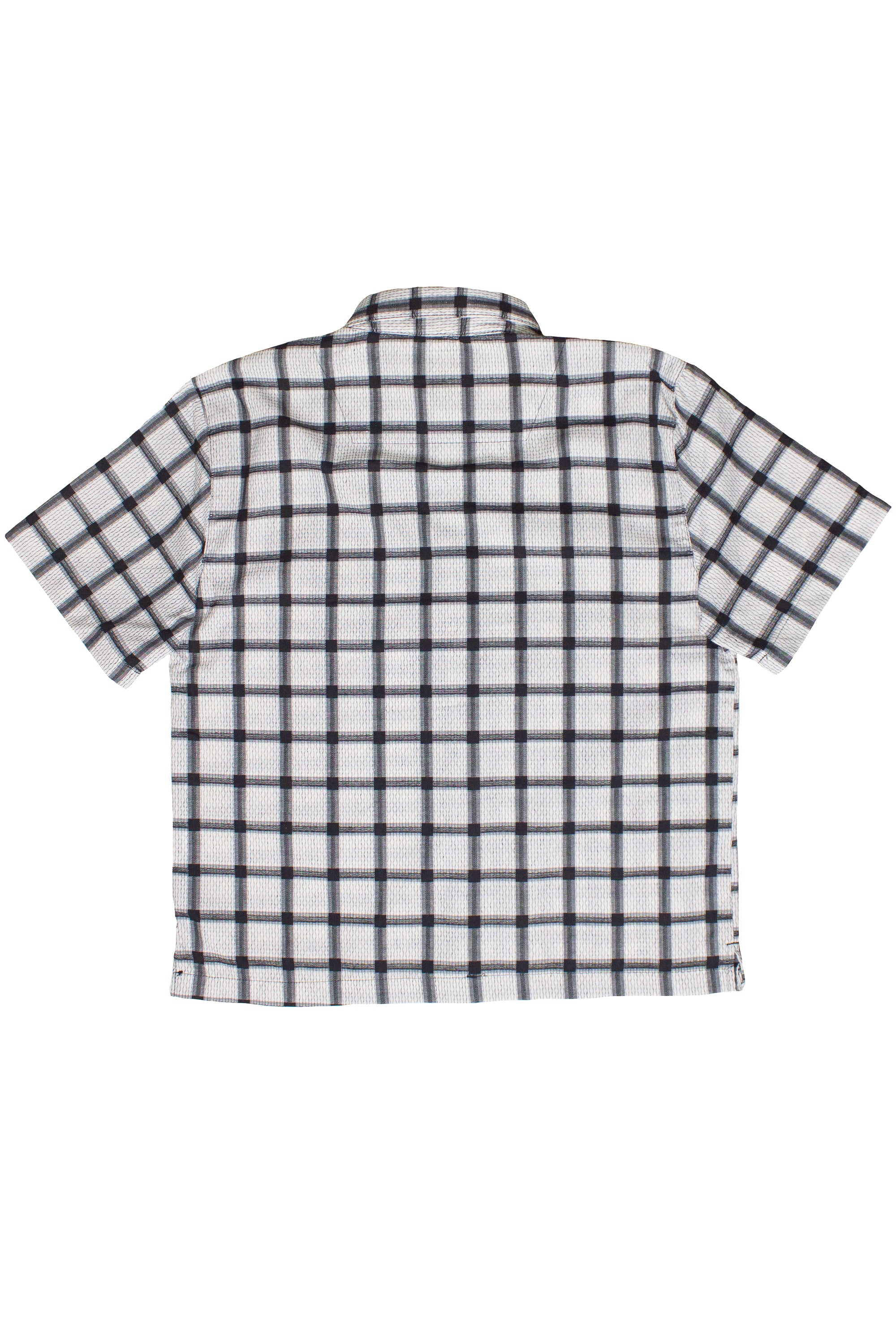 Checker Plaid Button Up Shirt - Black
