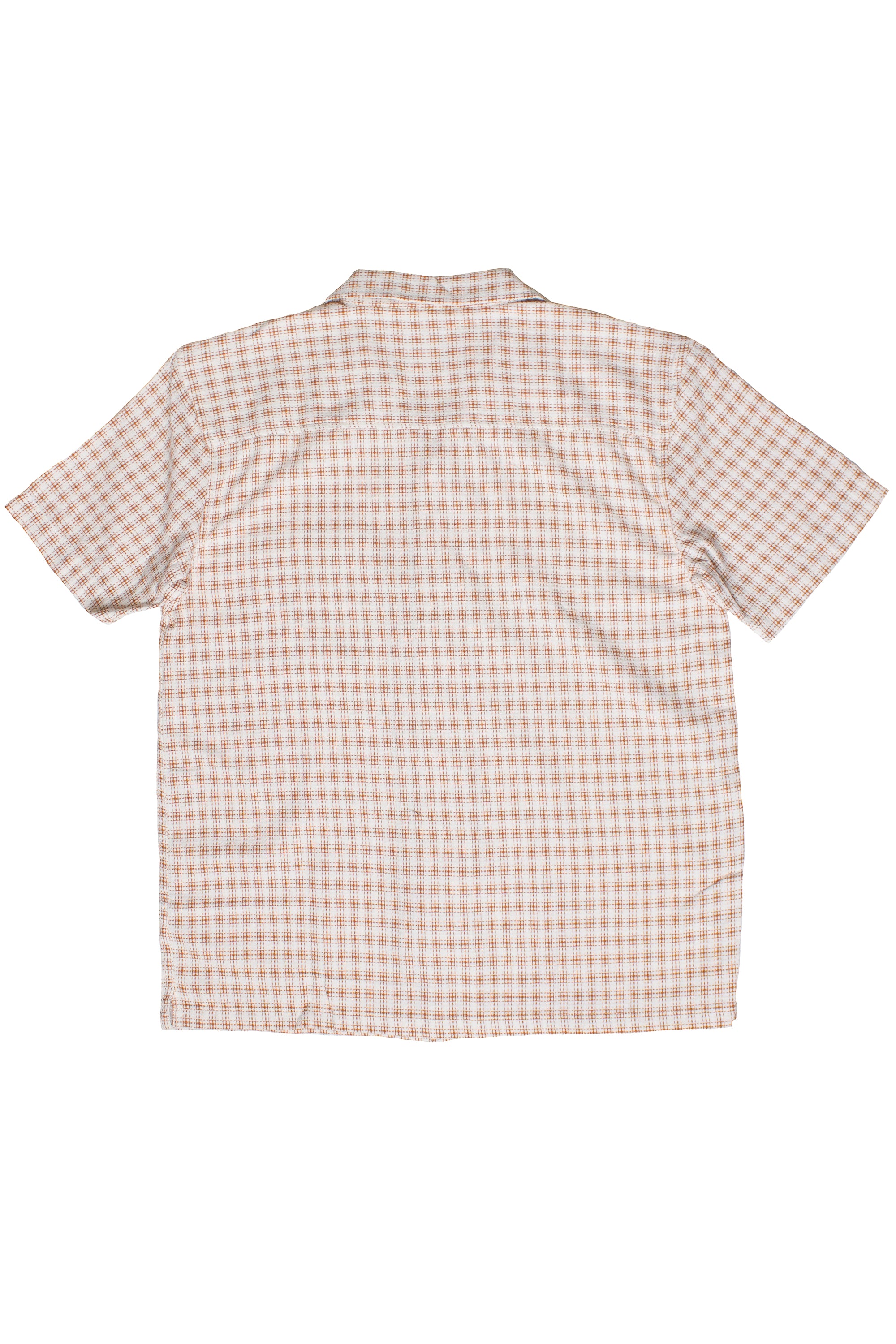Weave Pattern Button Up Shirt - Amber