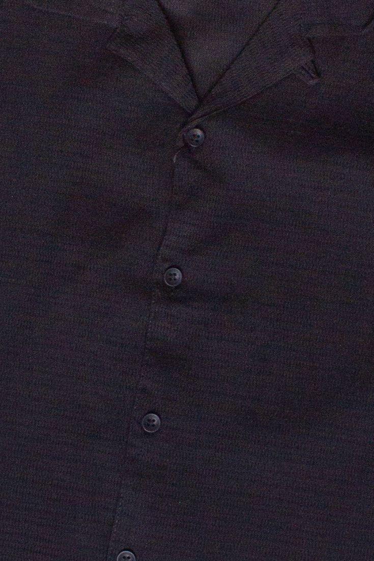 Stretch Textured Woven Button Up Shirt
