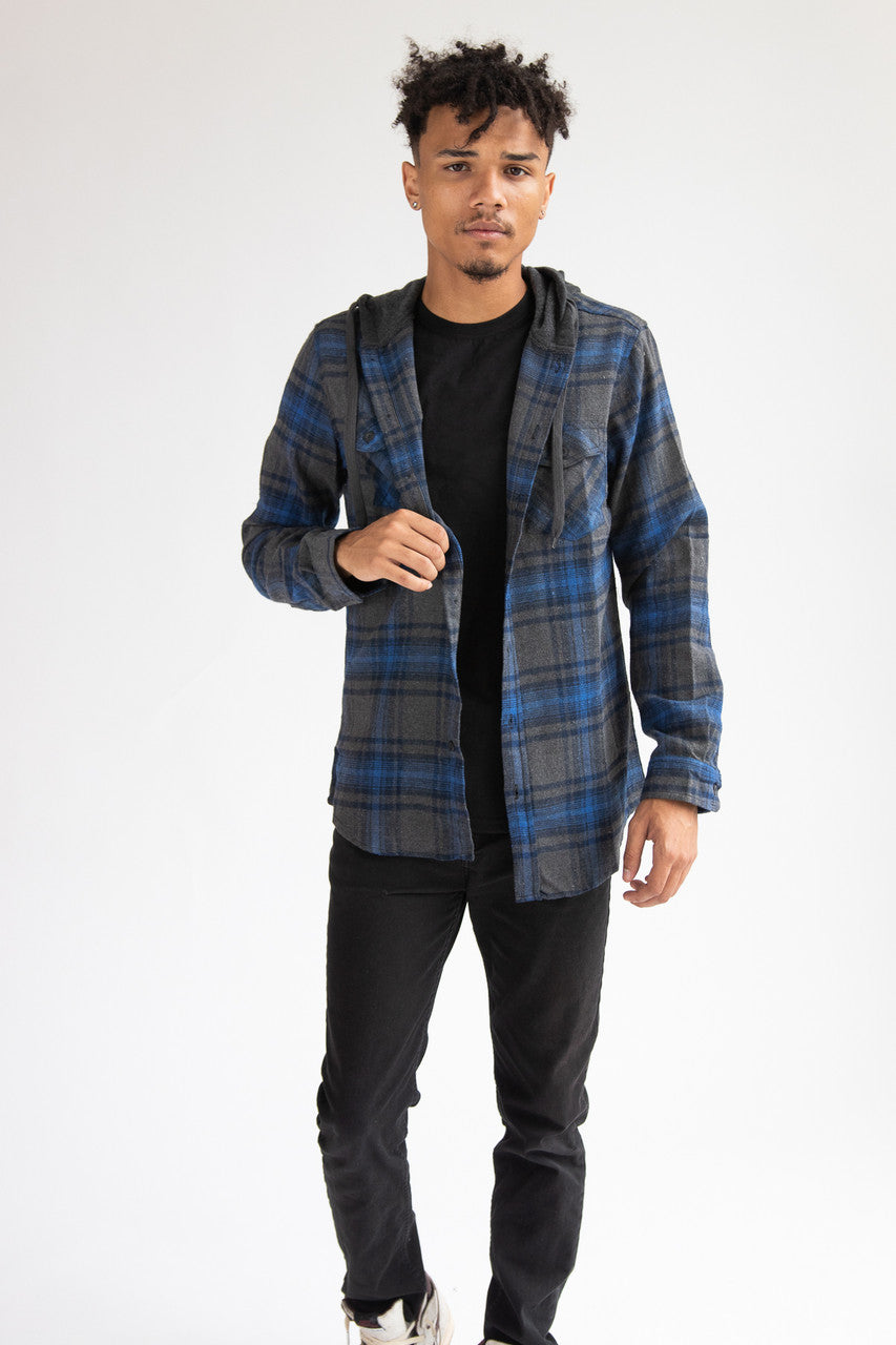Hooded Flannel Shirt