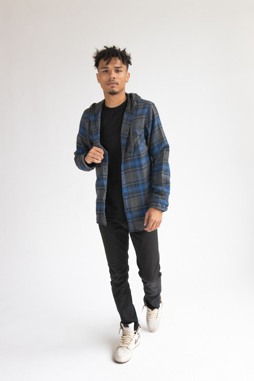 Hooded Flannel Shirt