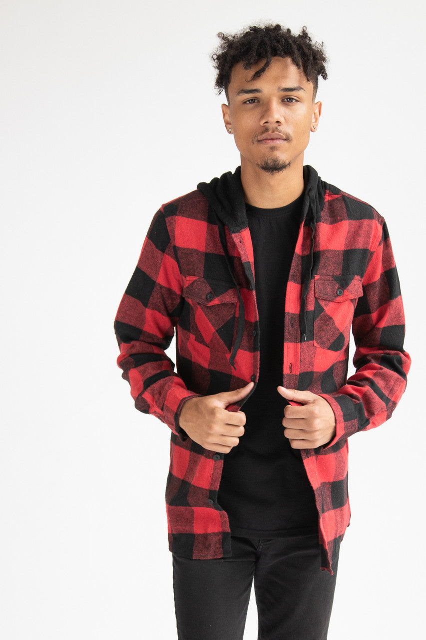 Hooded Flannel Shirt