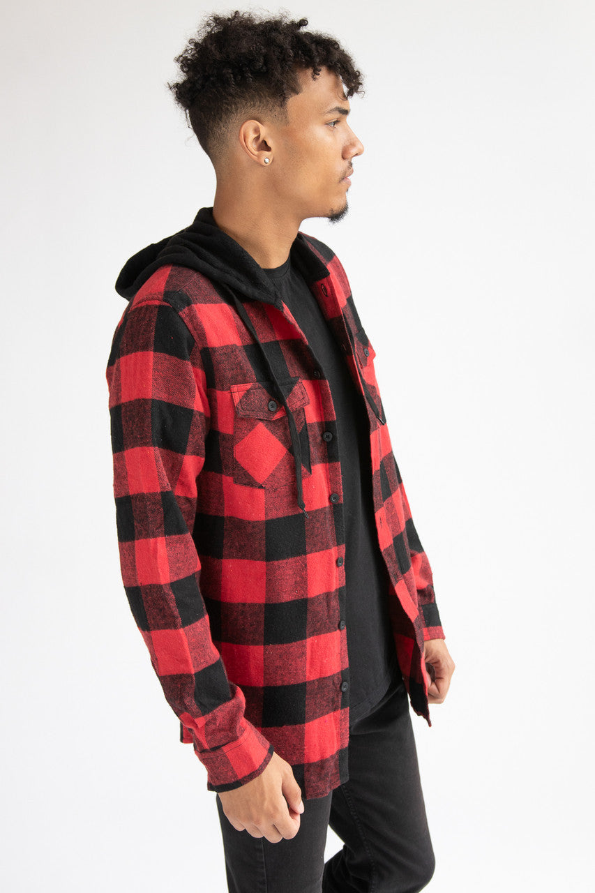 Hooded Flannel Shirt
