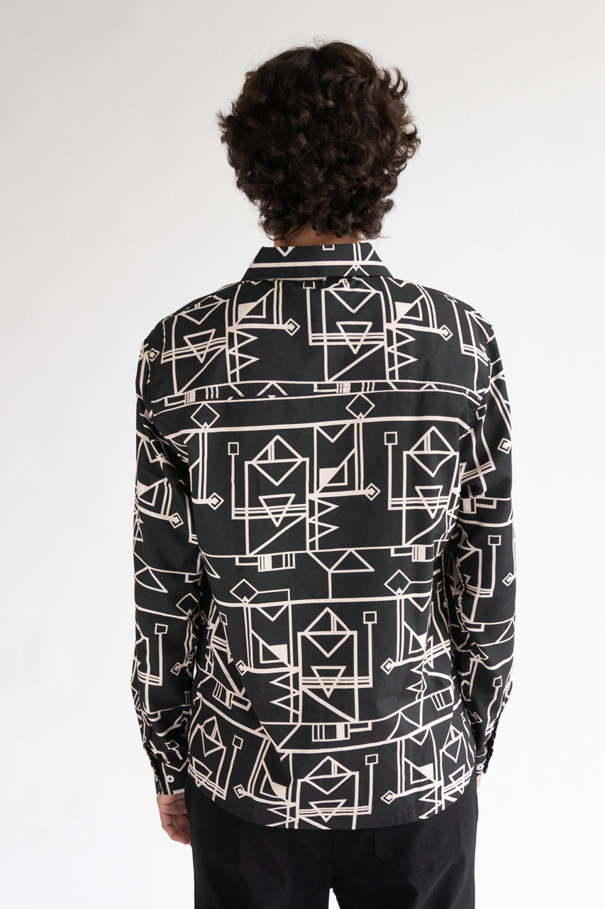 70's Geometric Button Up Shirt