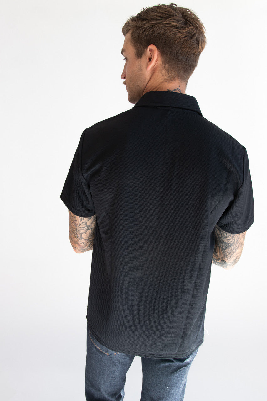 Heavyweight Knit Button Up Shirt