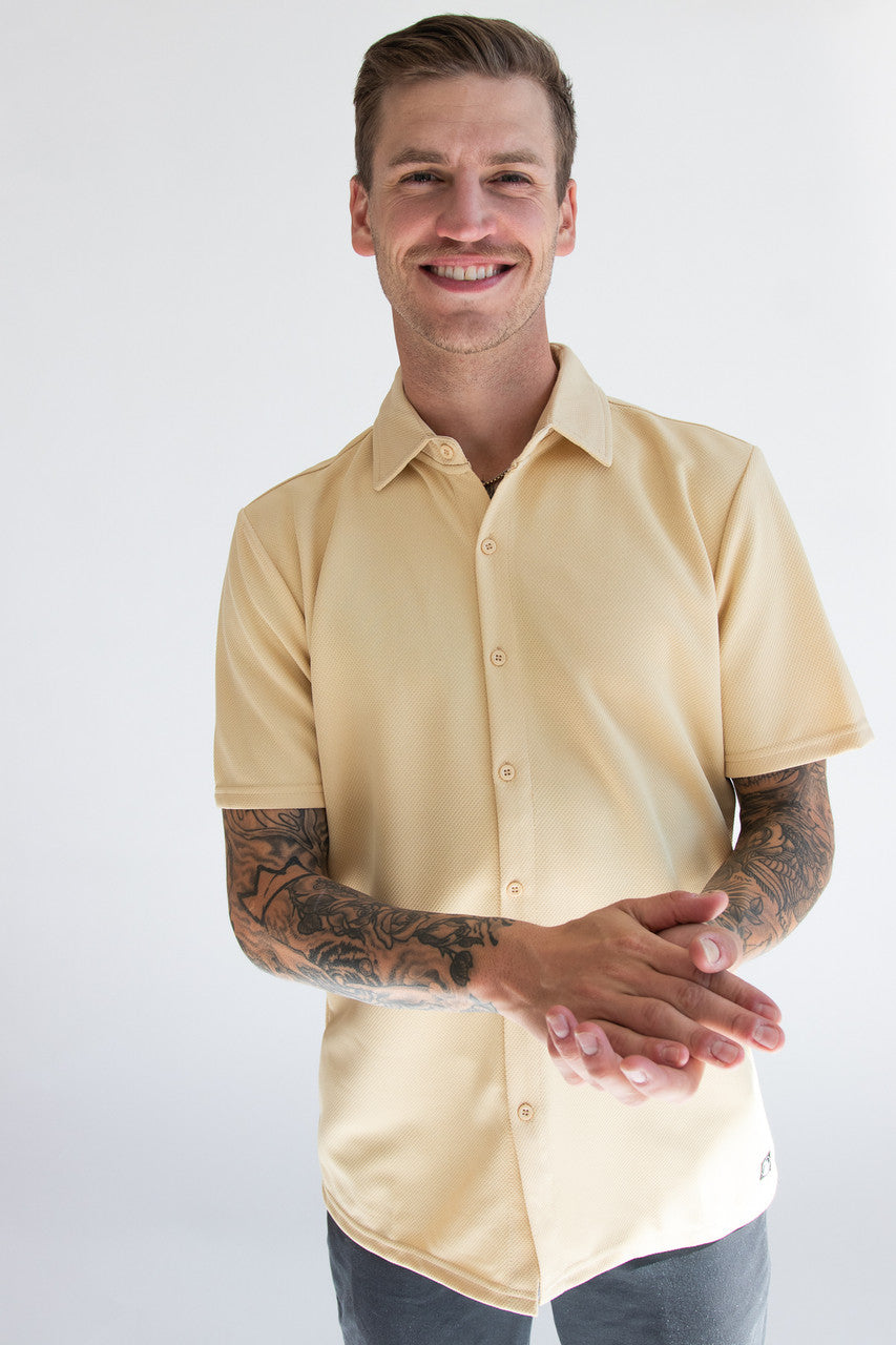 Heavyweight Knit Button Up Shirt